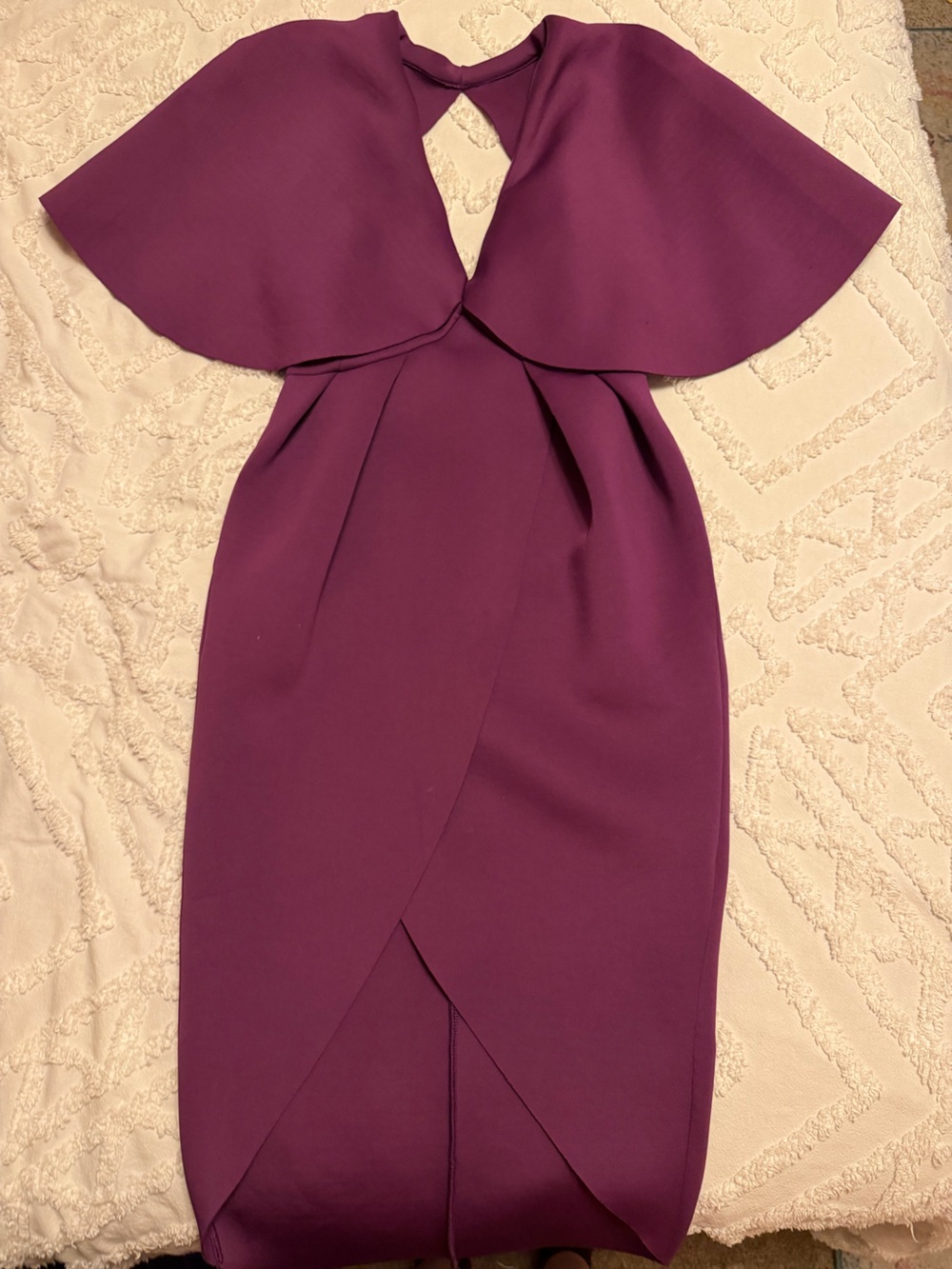 ASOS Plum Cape-Detail Midi Dress